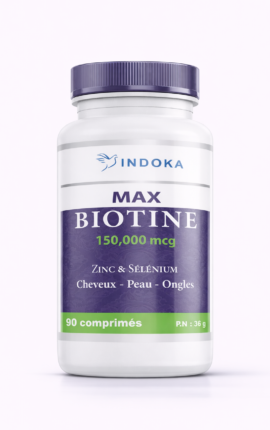 Revitalisez votre beauté avec Max Biotine. Un complexe Biotine Zinc Sélénium pour stopper la chute des cheveux, fortifier les ongles et sublimer la peau.