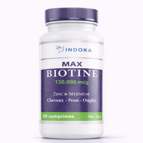 Revitalisez votre beauté avec Max Biotine. Un complexe Biotine Zinc Sélénium pour stopper la chute des cheveux, fortifier les ongles et sublimer la peau.
