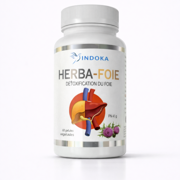 Protégez et purifiez votre foie avec Herba-foie. 300mg de Chardon Marie (Silymarine) pour détoxifier l'organisme et faciliter la digestion. Cure de 1 mois.