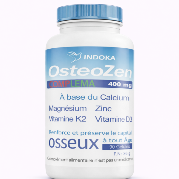 Fortifiez vos os avec OSTEOZEN. Une synergie complète Calcium, Magnésium, Zinc, D3 et K2 pour la croissance et la densité osseuse. Adultes et Enfants.