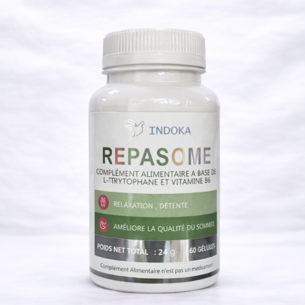 Repasome Mélatonine 1 mg - Complément pour l'endormissement et le stress - 60 gélules