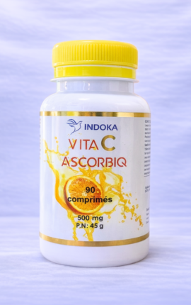Boostez votre tonus avec Vita C Ascorbiq. Une formule pure de Vitamine C (Acide Ascorbique) 180mg pour réduire la fatigue et soutenir l'immunité au quotidien.